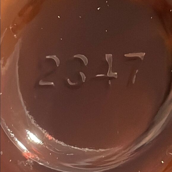 Vintage Amber Apothecary Jar / Glass Vase #2347 - Picture 2 of 6